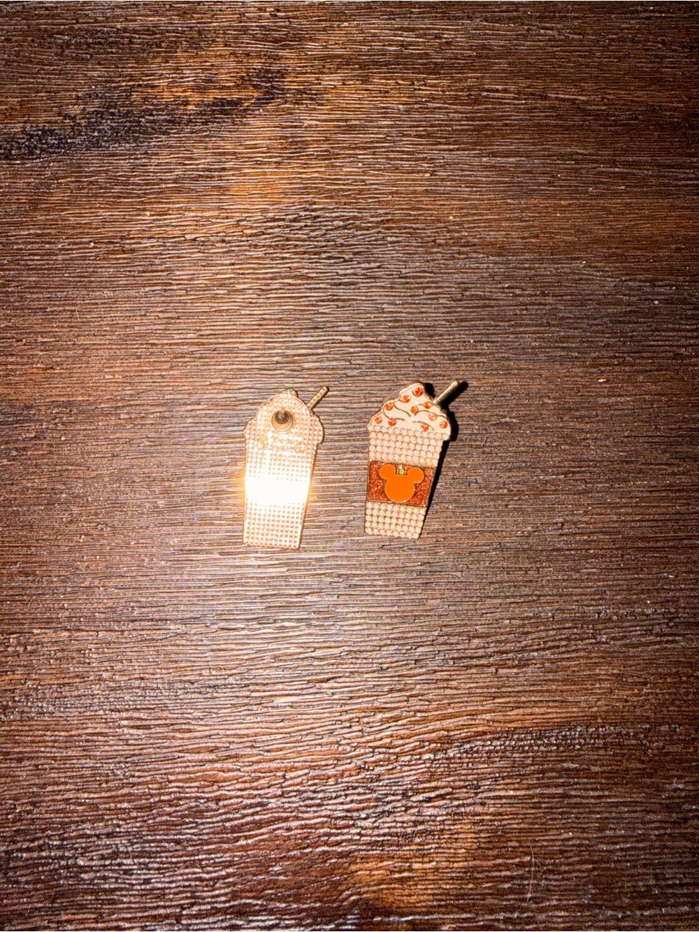 Disney BaubleBar Pumpkin Spice Latte Stud Earrings with Crystal Accents - Picture 2 of 4